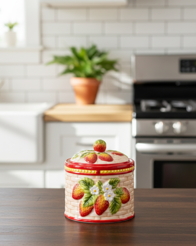 Strawberry Bliss Kitchen Canister