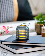 Lantern Tea-Light Holder - Grey