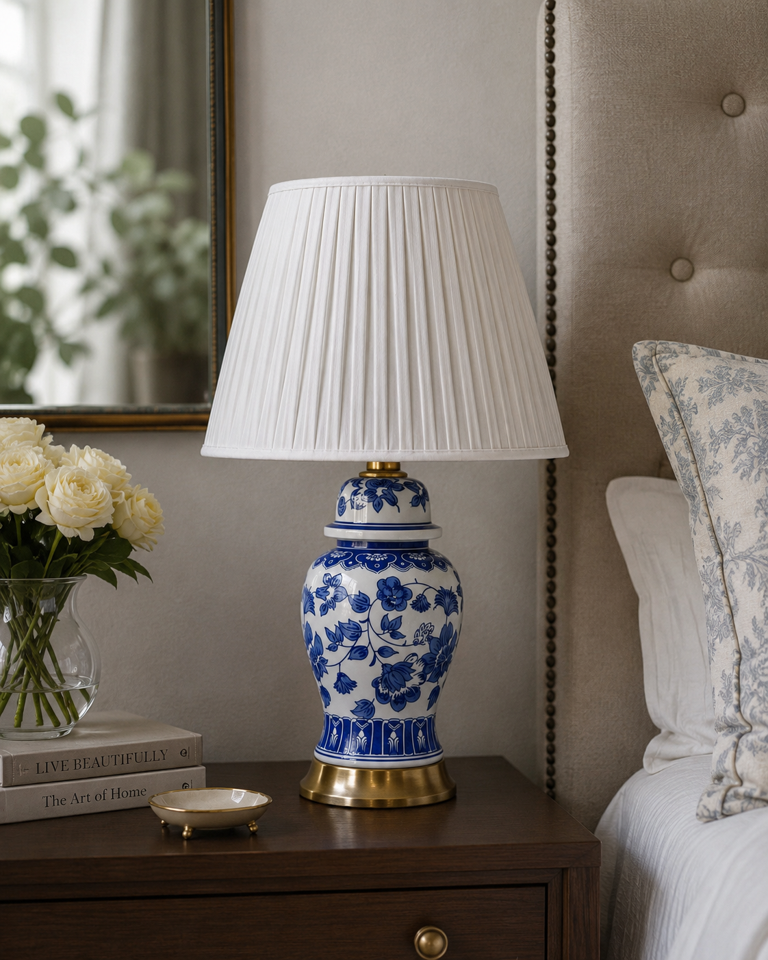 Alstroemeria Floral Table Lamp
