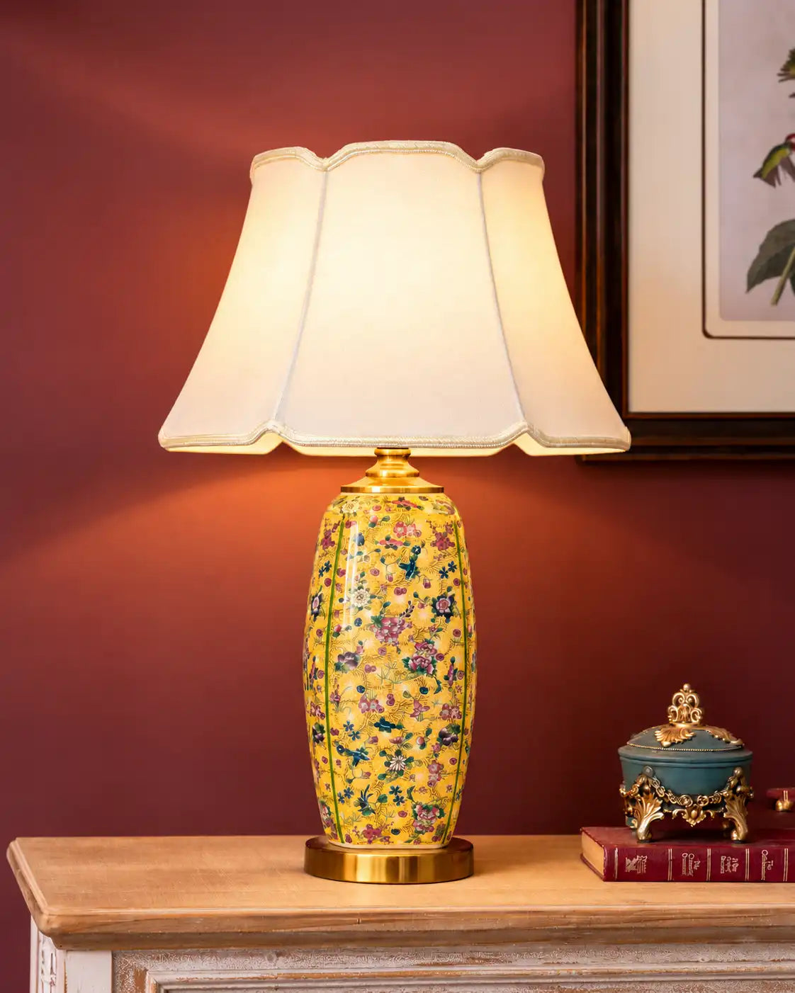 Sunlit Imperial Meadow Ceramic Lamp