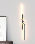 Black Coated Long LED Wall Light