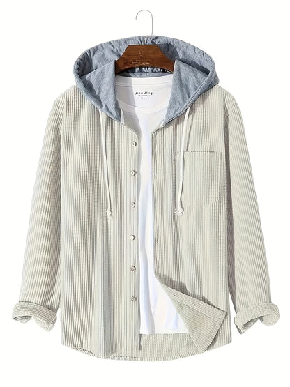 White & Black Abstract Print Zip-Up Jacket – Minimalist Streetwear