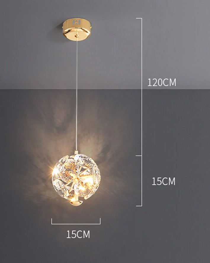 Radiant Crystal Orb Pendant Light